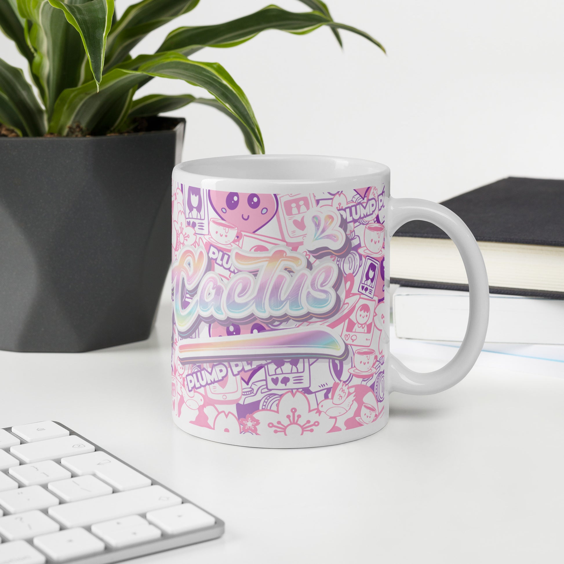 陶瓷馬克杯 Glossy Mug | Sakura Cactus Pink Lady