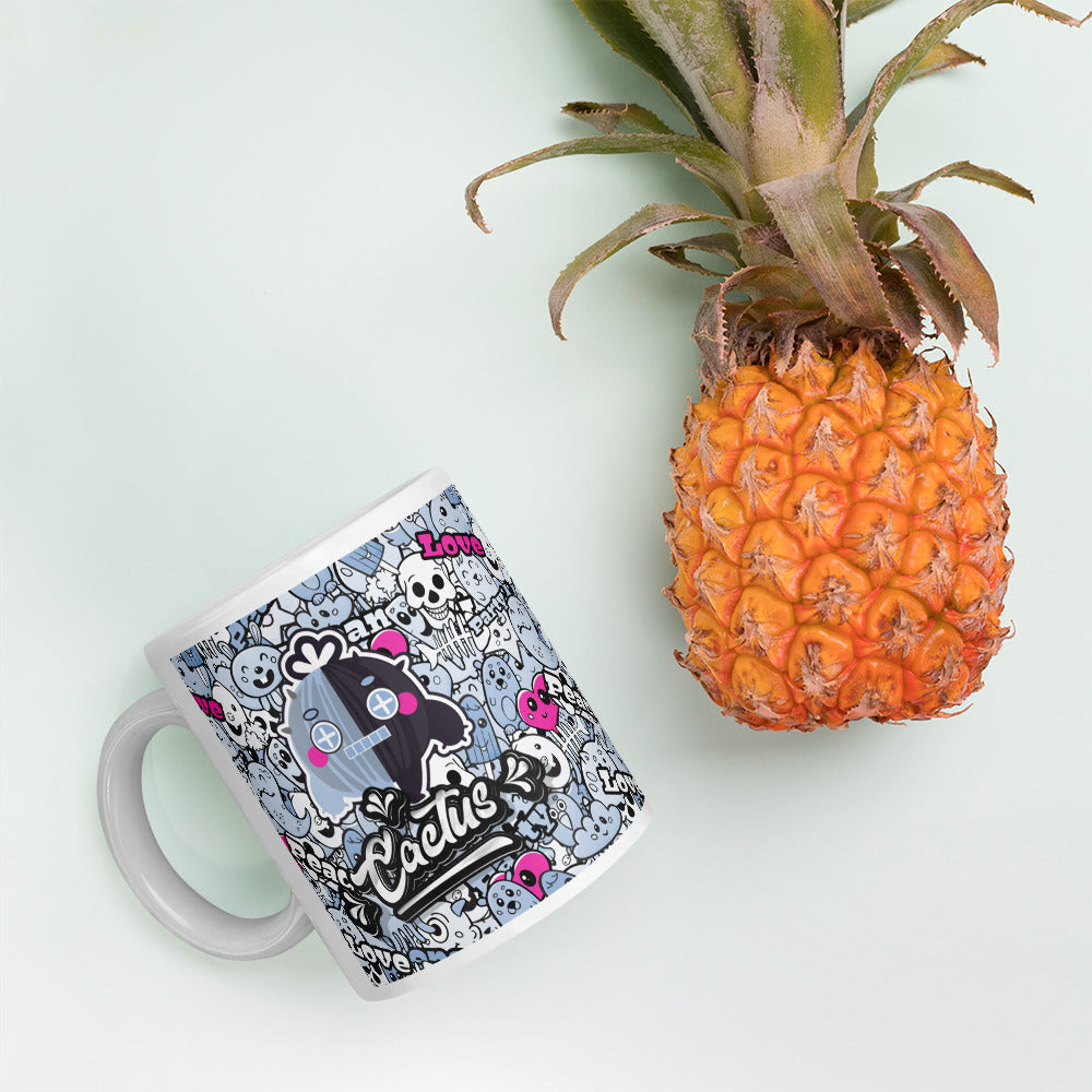 陶瓷馬克杯 Glossy Mug | Robot Rock Cactus Ball