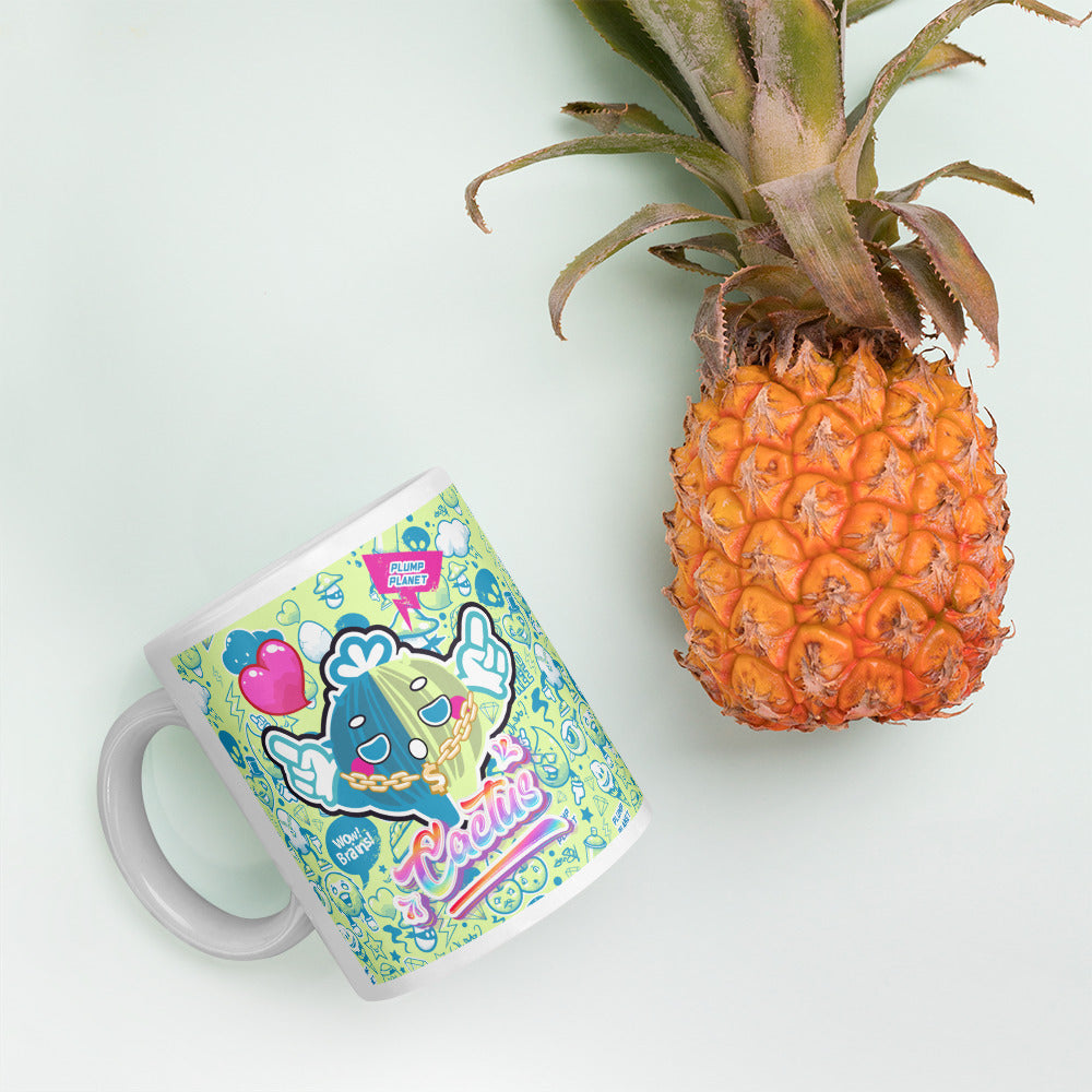 陶瓷馬克杯 Glossy Mug | Green Music Rock Cactus Ball