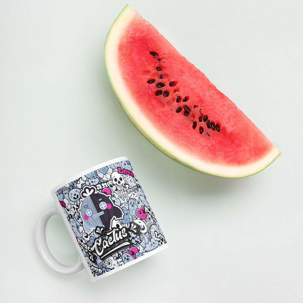 陶瓷馬克杯 Glossy Mug | Robot Rock Cactus Ball