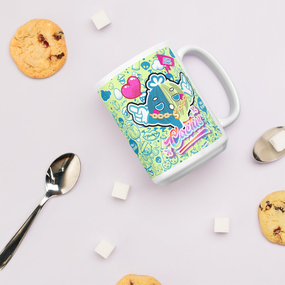 陶瓷馬克杯 Glossy Mug | Green Music Rock Cactus Ball