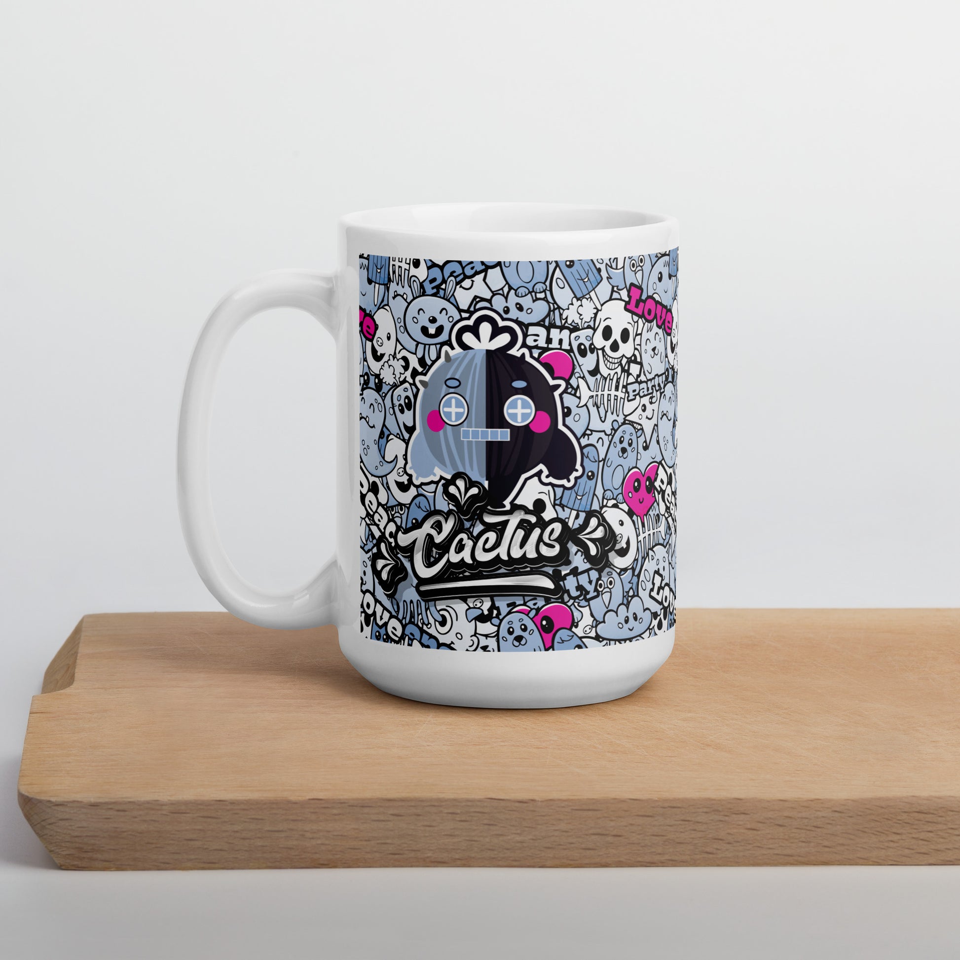 陶瓷馬克杯 Glossy Mug | Robot Rock Cactus Ball