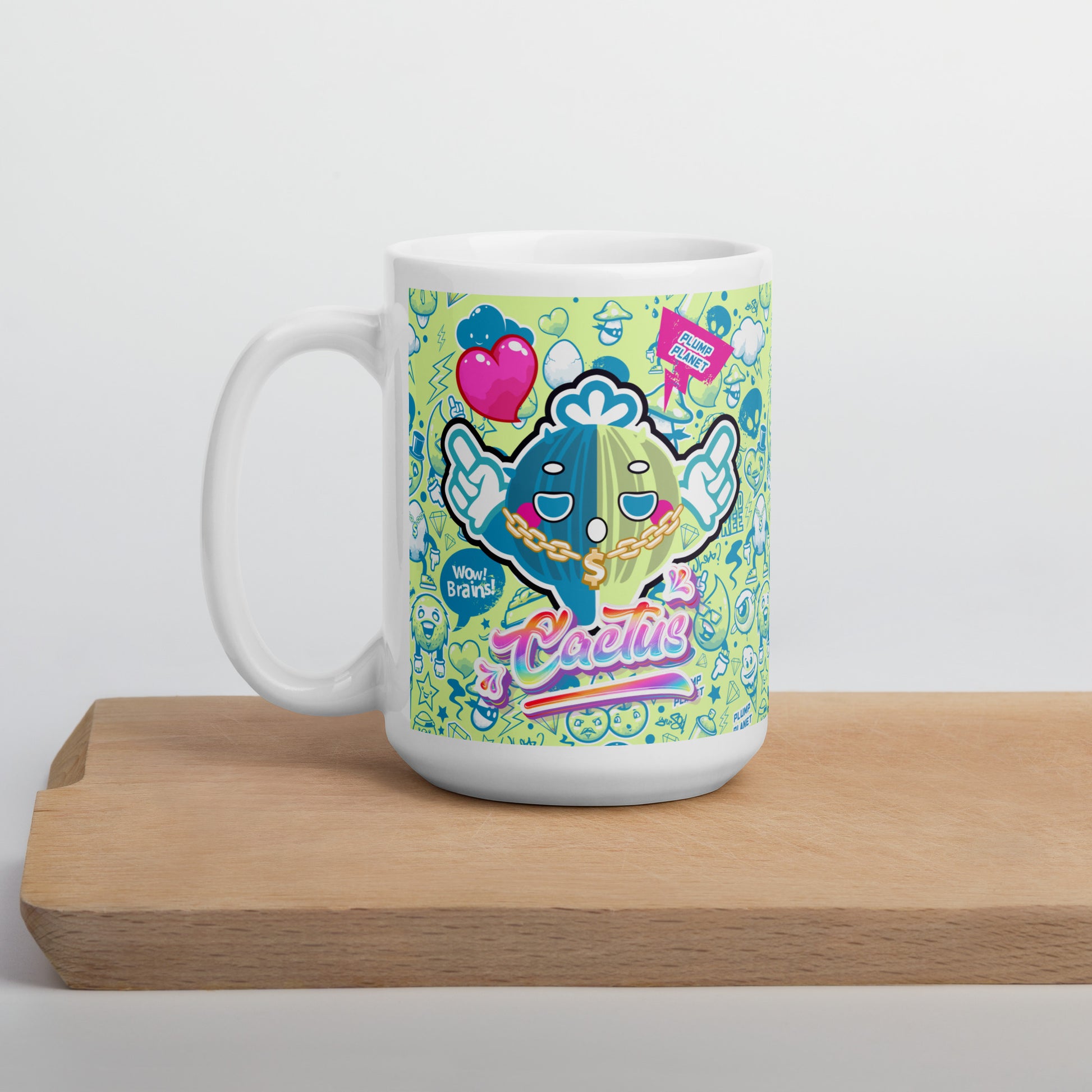 陶瓷馬克杯 Glossy Mug | Green Music Rock Cactus Ball