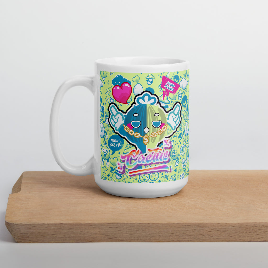 陶瓷馬克杯 Glossy Mug | Green Music Rock Cactus Ball