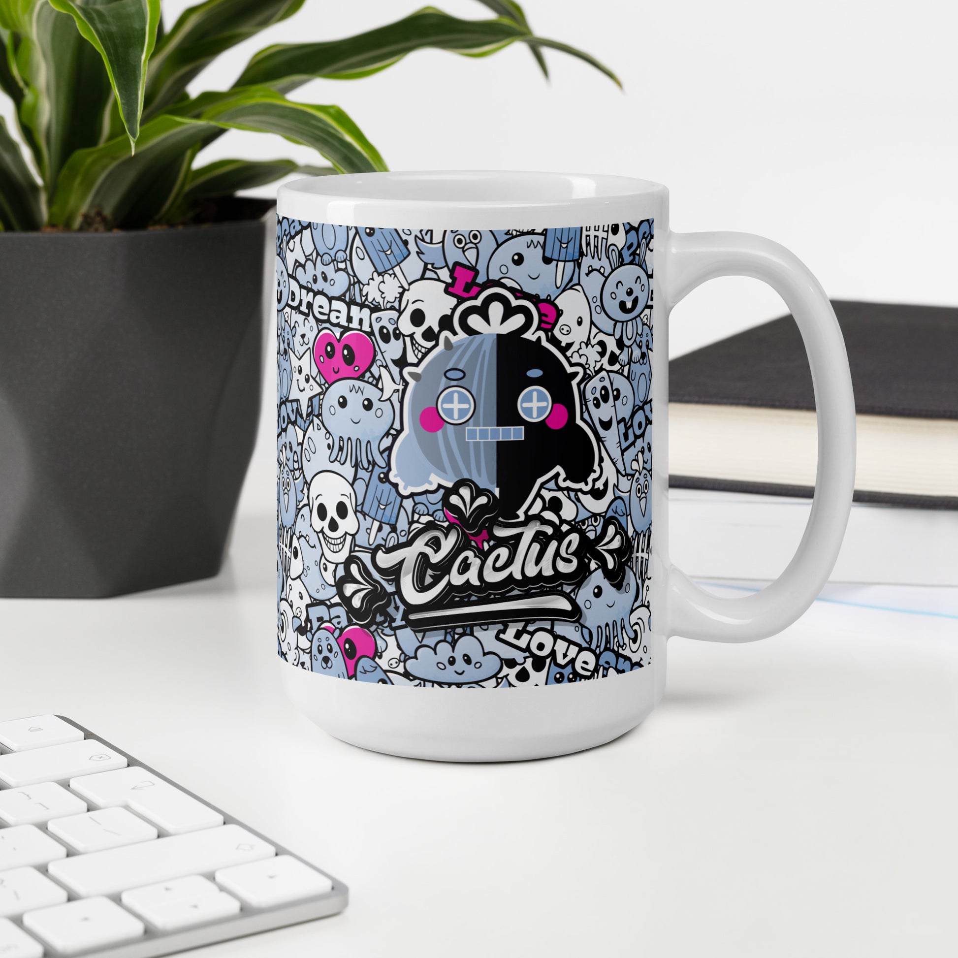 陶瓷馬克杯 Glossy Mug | Robot Rock Cactus Ball