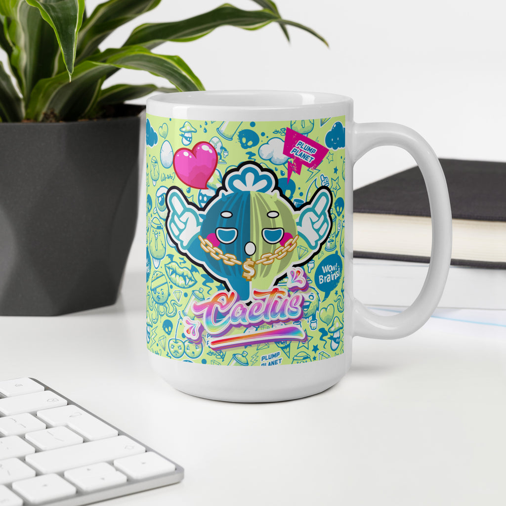 陶瓷馬克杯 Glossy Mug | Green Music Rock Cactus Ball