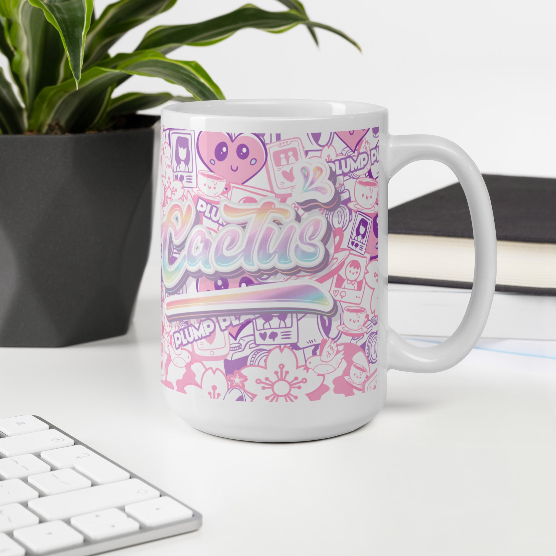 陶瓷馬克杯 Glossy Mug | Sakura Cactus Pink Lady