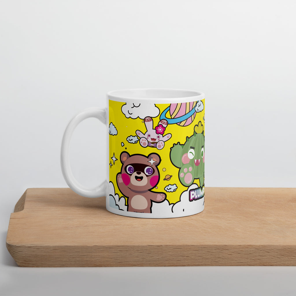 陶瓷馬克杯 Glossy Mug | Cactus playing with Cat Friend Spock