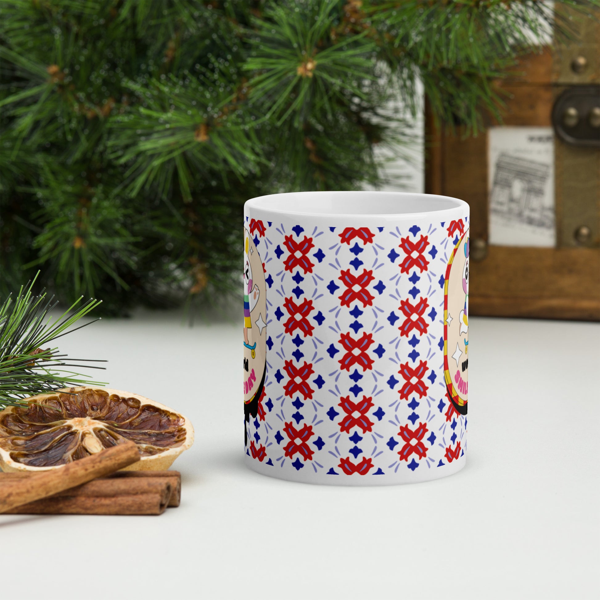 陶瓷馬克杯 Glossy Mug | Pattern Rainbow Rabbit