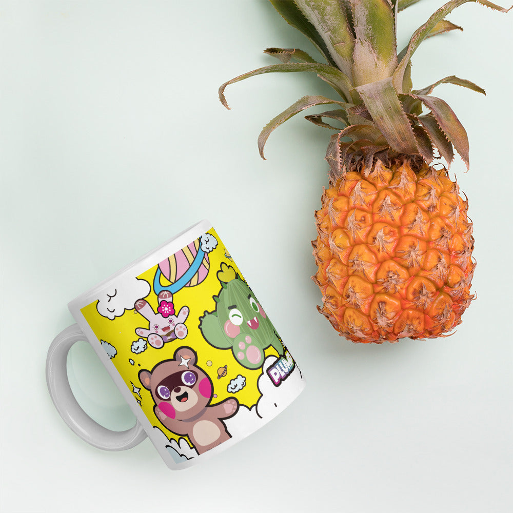 陶瓷馬克杯 Glossy Mug | Cactus playing with Cat Friend Spock