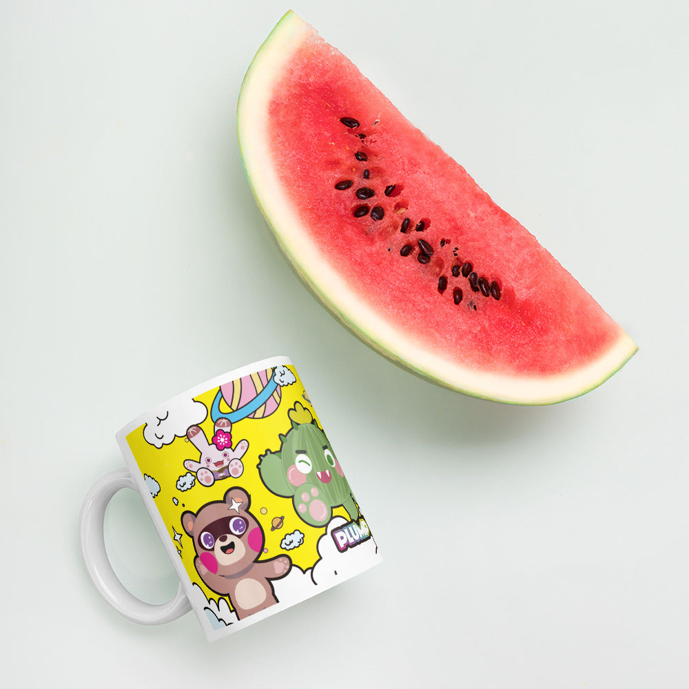 陶瓷馬克杯 Glossy Mug | Cactus playing with Cat Friend Spock