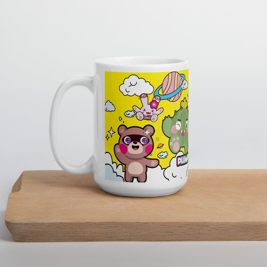 陶瓷馬克杯 Glossy Mug | Cactus playing with Cat Friend Spock